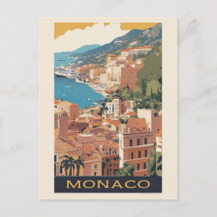 Cartão Postal Vintage Mônaco Monte Carlo Viagem
