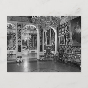 Cartão Postal Vintage Monaco Palace Prince Sala Azul