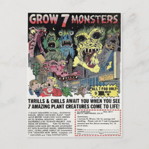 Cartão Postal Vintage Monsters Mail Order Advertiment