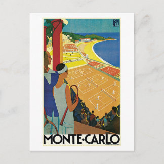 Cartão Postal Vintage Monte Carlo Viagem Ad