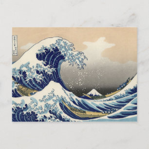 Cartão Postal Vintage Monte Fuji e Wave