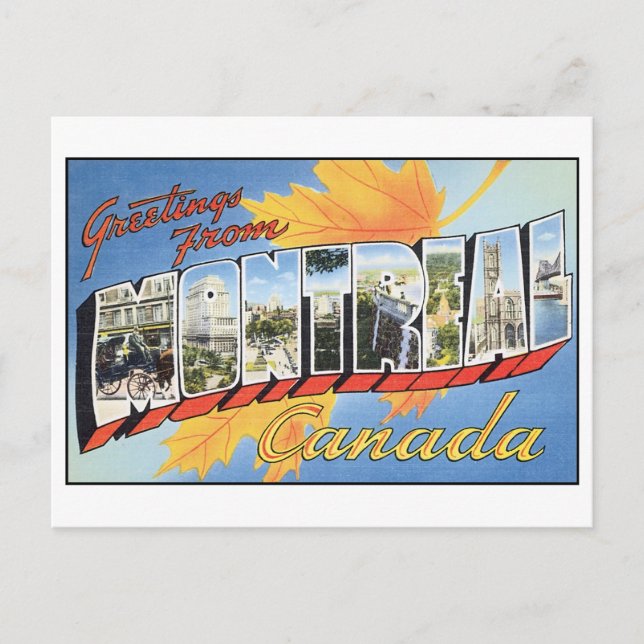 Cartão postal Vintage Montreal (Frente)