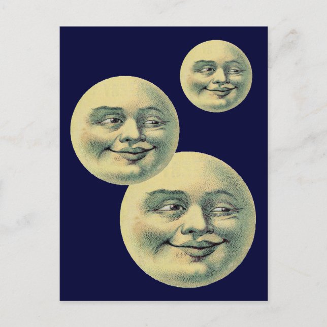 Cartão Postal Vintage Moon (Frente)