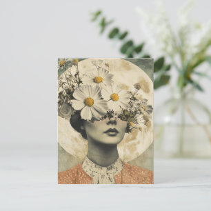 Cartão Postal Vintage Moonlit - Boho Vintage Elegance