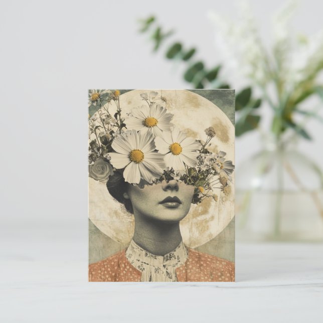Cartão Postal Vintage Moonlit - Boho Vintage Elegance (Em pé/Frente)