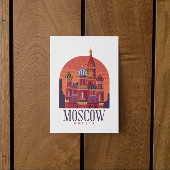 Cartão Postal Vintage Moscou Rússia Kremlin Cityscape (Vintage Moscow Russia Kremlin Cityscape Postcard)