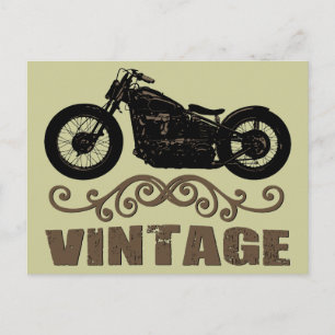 Cartão Postal Vintage Motorbike