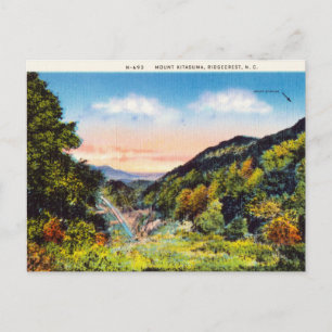 Cartão Postal Vintage Mount Kitasuma Ridge Crest, Carolina do No