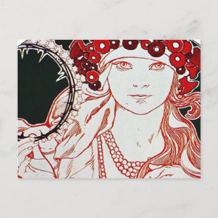 Cartão Postal Vintage Mucha