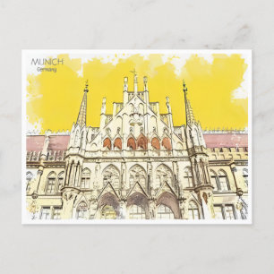 Cartão Postal Vintage Munique Munchen Alemanha 