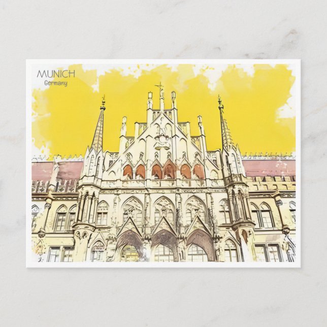 Cartão Postal Vintage Munique Munchen Alemanha  (Frente)