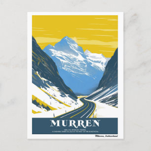 Cartão Postal Vintage Murren, Suiça