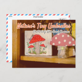 Cartão Postal Vintage Mushroom Decor