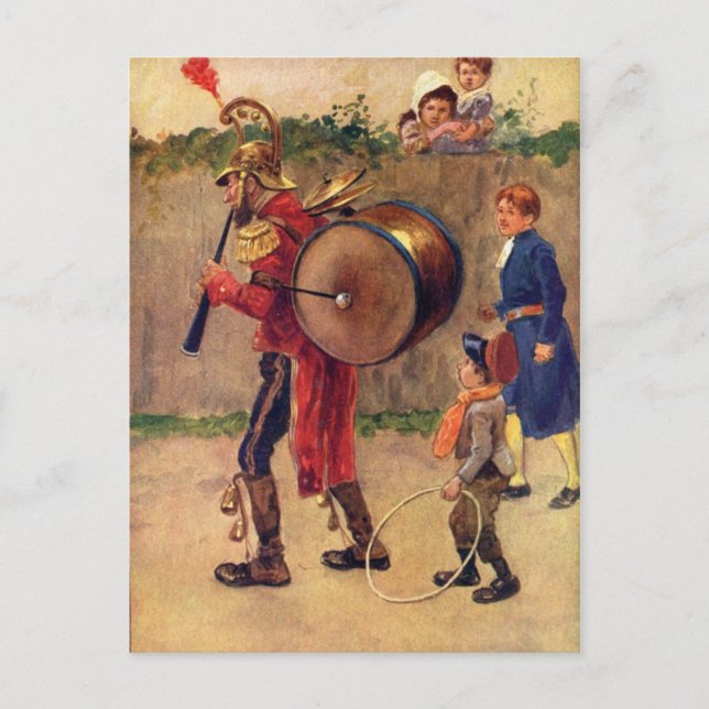 Cartão postal Vintage Musical Soldier (Frente)