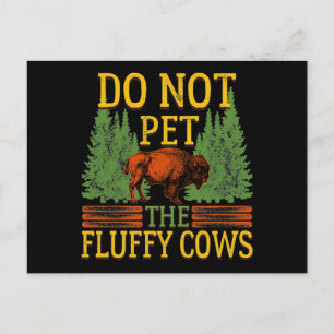Cartão Postal Vintage Não Põe Vacas Fluffy Bison Americano