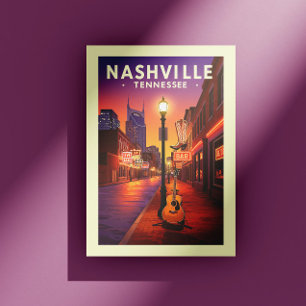Cartão Postal Vintage Nashville Tennessee