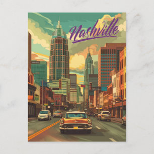Cartão Postal Vintage Nashville Viagem