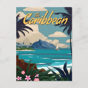 Cartão Postal Vintage nassau Bahamas as férias de caribe