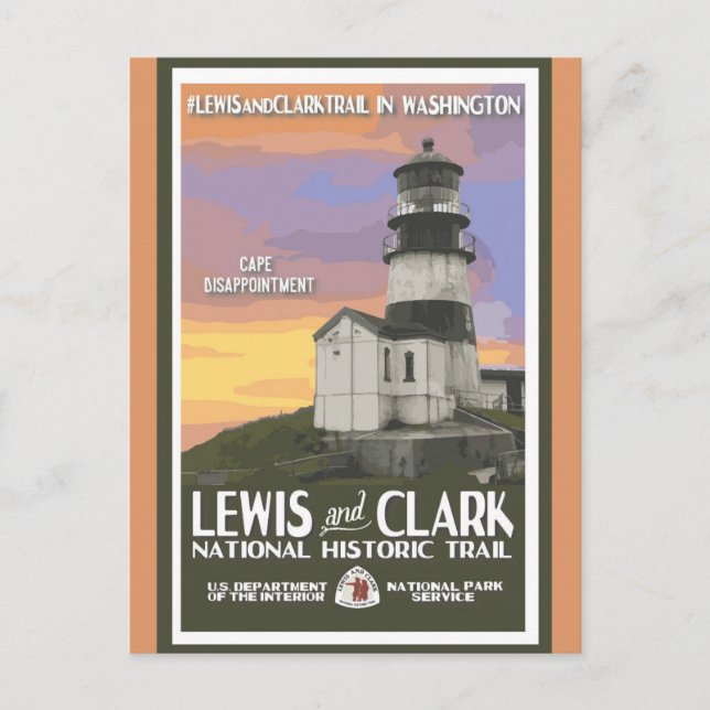 Cartão Postal Vintage National Park Viagem de Washington (Frente)