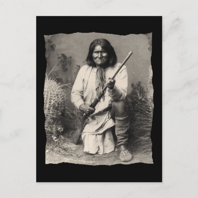 Cartão Postal Vintage Native American Geronimo Apache (Frente)