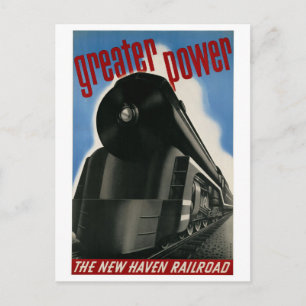 Cartão Postal Vintage New Haven Railroad viagem