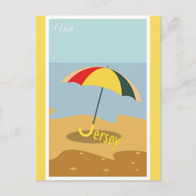 Cartão Postal Vintage New Jersery Shore Viagem (Frente)