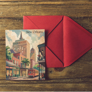 Cartão Postal Vintage New Orleans Louisiana Viagem