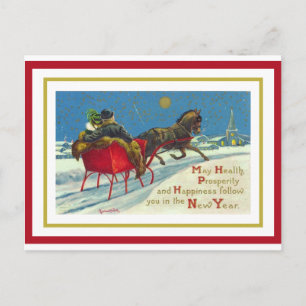 Cartão postal Vintage New Year