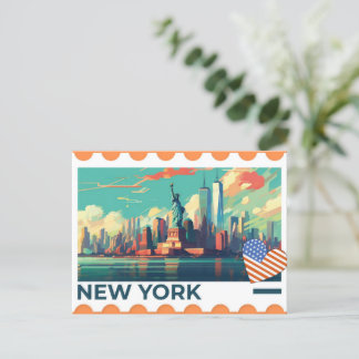 Cartão Postal Vintage New York Sehenswürdigkeit Fotopostkarte