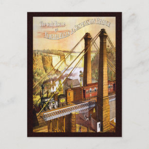 Cartão Postal Vintage Niagara Falls Suspensão
