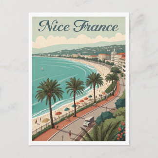 Cartão Postal Vintage Nice France Travel