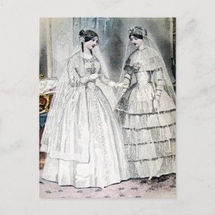 Cartão Postal Vintage Node Wedding Vress
