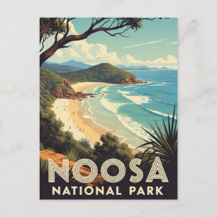 Cartão Postal Vintage Noosa National Park, Viagem da Austrália