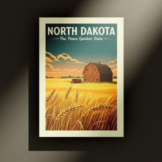 Cartão Postal Vintage North Dakota