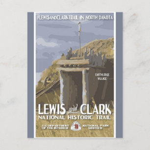 Cartão Postal Vintage North Dakota Earth Lodge Village Viagem