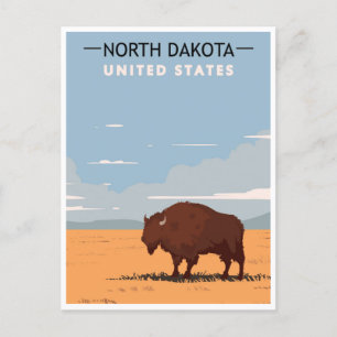 Cartão Postal vintage North Dakota publicando saudações de arte 