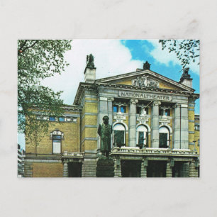 Cartão Postal Vintage Norway, Oslo, National Theater