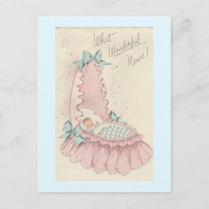 Cartão Postal Vintage "Notícias Maravilhosas" Baby