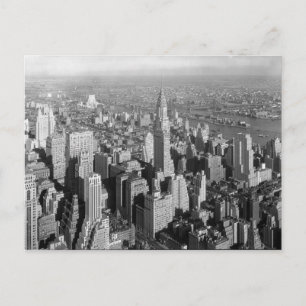Cartão Postal Vintage Nova Iorque Art Deco Skyscraper