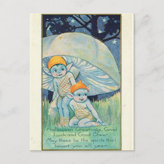 Cartão Postal Vintage o Dia das Bruxas do KRW