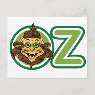 Cartão Postal Vintage O Mágico de Oz, Leão na Letra O