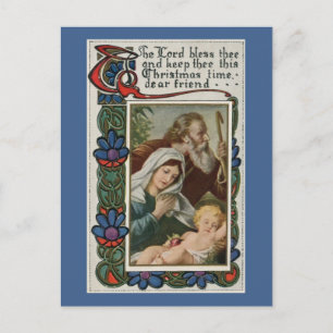 Cartão Postal vintage O Senhor abençoa-te