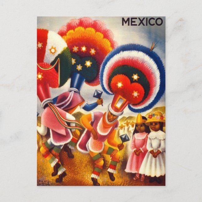 Cartão Postal Vintage Oaxaca México (Frente)