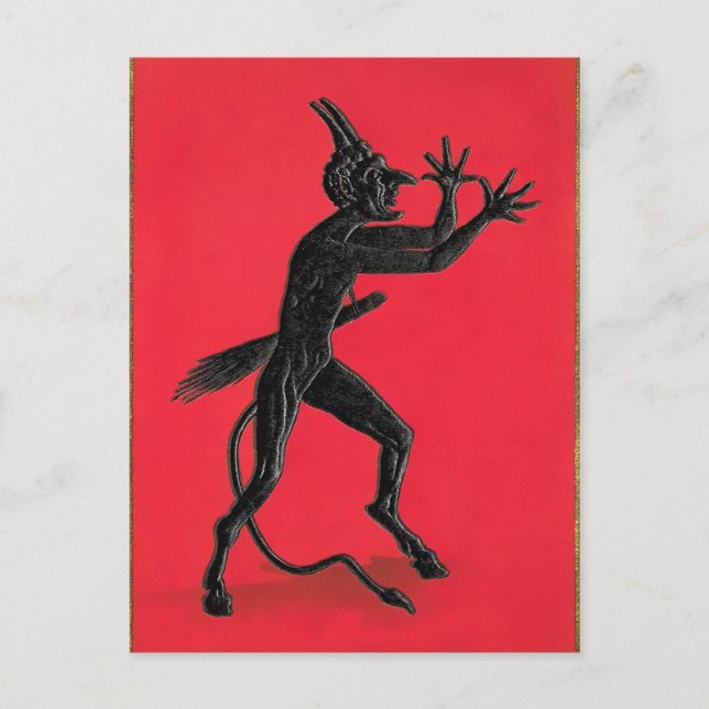 Cartão Postal Vintage Obsceno Krampus (Frente)