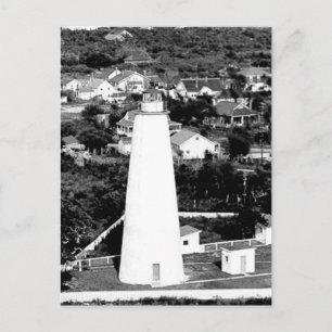 Cartão Postal Vintage Ocracoke - Foto do farol