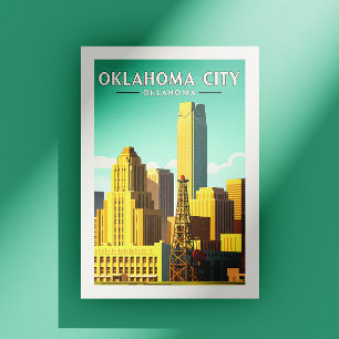 Cartão Postal Vintage Oklahoma City Oklahoma