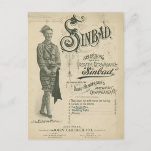 Cartão Postal Vintage Opera Sinbad