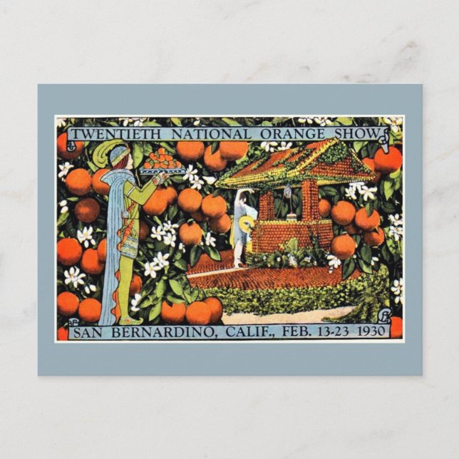 Cartão Postal Vintage orange expo San Bernardino (Frente)