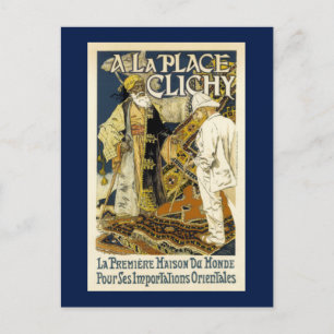 Cartão Postal Vintage Oriental Rug Advertisement