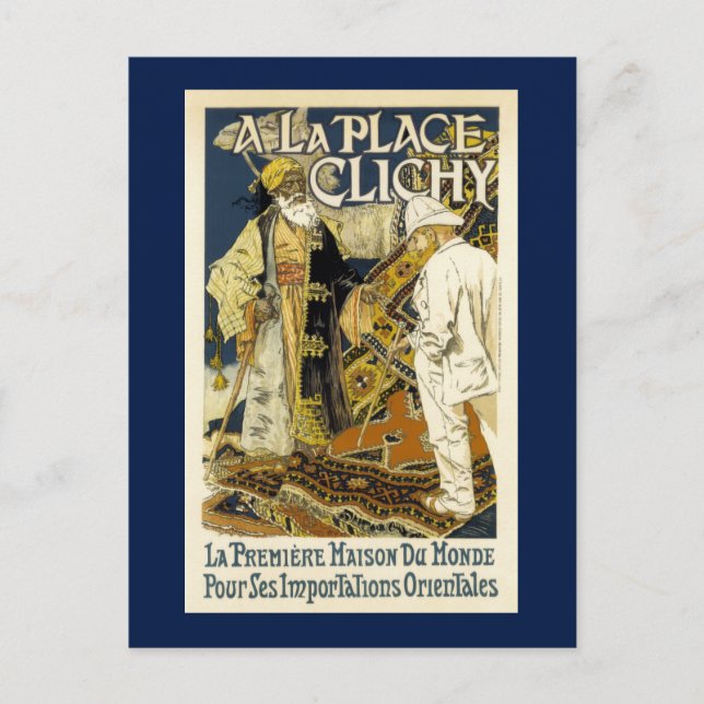 Cartão Postal Vintage Oriental Rug Advertisement (Frente)